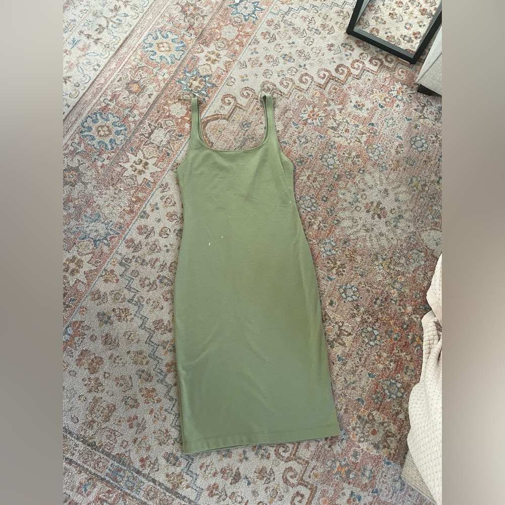 Zara green midi dress